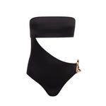 Marilla Black Bandeau Satin Swimsuit | Moeva | Swimsuit | Each week unveils new pieces—luxury swimwear, fluid resort silhouettes, and elevated summer-to-evening essentials designed to carry you from coastal escapes to city nights.