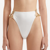Clyde White Bikini Bottom
