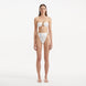 Clyde White Bandeau High Waist Satin Bikini Set | Moeva | Bikini Sets | Each week unveils new pieces—luxury swimwear, fluid resort silhouettes, and elevated summer-to-evening essentials designed to carry you from coastal escapes to city nights.