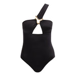 Halin Black One Shoulder Satin Swimsuit | Moeva | Swimsuit | Each week unveils new pieces—luxury swimwear, fluid resort silhouettes, and elevated summer-to-evening essentials designed to carry you from coastal escapes to city nights.