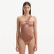 Halin Brown One Shoulder Satin Swimsuit | Moeva | Swimsuit | Each week unveils new pieces—luxury swimwear, fluid resort silhouettes, and elevated summer-to-evening essentials designed to carry you from coastal escapes to city nights.