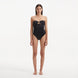 Kenna Black Bandeau Satin Swimsuit | Moeva | Swimsuit | Each week unveils new pieces—luxury swimwear, fluid resort silhouettes, and elevated summer-to-evening essentials designed to carry you from coastal escapes to city nights.