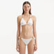 Rhea White Triangle Side Tie Satin Bikini Set | Moeva | Bikini Set | Each week unveils new pieces—luxury swimwear, fluid resort silhouettes, and elevated summer-to-evening essentials designed to carry you from coastal escapes to city nights.