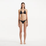 Rhea Black Triangle Side Tie Satin Bikini Set | Moeva | | Each week unveils new pieces—luxury swimwear, fluid resort silhouettes, and elevated summer-to-evening essentials designed to carry you from coastal escapes to city nights.