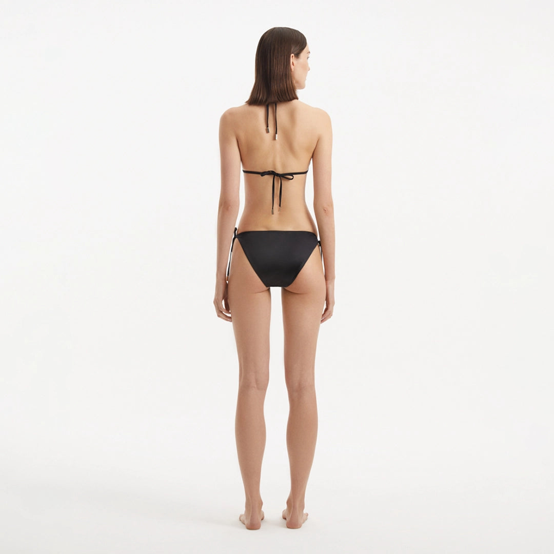 Rhea Black Triangle Side Tie Satin Bikini Set | Moeva | | Each week unveils new pieces—luxury swimwear, fluid resort silhouettes, and elevated summer-to-evening essentials designed to carry you from coastal escapes to city nights.