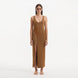 Raine Brown Knit Maxi Dress with Side Slit & Button Detail | Moeva | RTW Dresses | Each week unveils new pieces—luxury swimwear, fluid resort silhouettes, and elevated summer-to-evening essentials designed to carry you from coastal escapes to city nights.