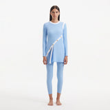 Kamaria Blue Long Sleeve Accessorised Modest Swim Set | Moeva | | Each week unveils new pieces—luxury swimwear, fluid resort silhouettes, and elevated summer-to-evening essentials designed to carry you from coastal escapes to city nights.