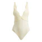 Breena Yellow V Neck Swimsuit | Moeva | Swimsuit | Each week unveils new pieces—luxury swimwear, fluid resort silhouettes, and elevated summer-to-evening essentials designed to carry you from coastal escapes to city nights.