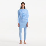 Ishtar Blue Long Sleeve Accessorised Modest Swim Set | Moeva | Swimsuit | Each week unveils new pieces—luxury swimwear, fluid resort silhouettes, and elevated summer-to-evening essentials designed to carry you from coastal escapes to city nights.