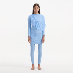 Ishtar Blue Long Sleeve Accessorised Modest Swim Set | Moeva | Swimsuit | Each week unveils new pieces—luxury swimwear, fluid resort silhouettes, and elevated summer-to-evening essentials designed to carry you from coastal escapes to city nights.