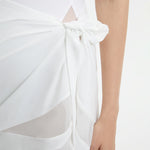 Pelagia White Tie Front Wavy-Trim Sheer Sarong | Moeva | Sarongs | Each week unveils new pieces—luxury swimwear, fluid resort silhouettes, and elevated summer-to-evening essentials designed to carry you from coastal escapes to city nights.