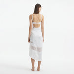 Pelagia White Tie Front Wavy-Trim Sheer Sarong | Moeva | Sarongs | Each week unveils new pieces—luxury swimwear, fluid resort silhouettes, and elevated summer-to-evening essentials designed to carry you from coastal escapes to city nights.