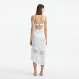 Pelagia White Tie Front Wavy-Trim Sheer Sarong | Moeva | Sarongs | Each week unveils new pieces—luxury swimwear, fluid resort silhouettes, and elevated summer-to-evening essentials designed to carry you from coastal escapes to city nights.