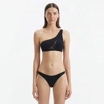 Harbor Black One Shoulder Mid Coverage Solid Bikini Set | Moeva | Bikini Set | Each week unveils new pieces—luxury swimwear, fluid resort silhouettes, and elevated summer-to-evening essentials designed to carry you from coastal escapes to city nights.