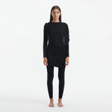 Ishtar Black Long Sleeve Accessorised Modest Swim Set | Moeva | Swimsuit | Each week unveils new pieces—luxury swimwear, fluid resort silhouettes, and elevated summer-to-evening essentials designed to carry you from coastal escapes to city nights.