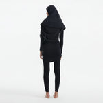 Risha Black Swim Hijab | Moeva | Women Hair Accessories | Each week unveils new pieces—luxury swimwear, fluid resort silhouettes, and elevated summer-to-evening essentials designed to carry you from coastal escapes to city nights.