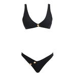 Aeron Black V Neck Textured Mid Coverage Bikini Set | Moeva | | Each week unveils new pieces—luxury swimwear, fluid resort silhouettes, and elevated summer-to-evening essentials designed to carry you from coastal escapes to city nights.