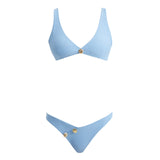 Aeron Baby Blue V Neck Textured Mid Coverage Bikini Set | Moeva | | Each week unveils new pieces—luxury swimwear, fluid resort silhouettes, and elevated summer-to-evening essentials designed to carry you from coastal escapes to city nights.