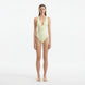Naida Yellow V Neck Textured Swimsuit | Moeva | Swimsuit | Each week unveils new pieces—luxury swimwear, fluid resort silhouettes, and elevated summer-to-evening essentials designed to carry you from coastal escapes to city nights.
