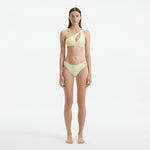 Eyre Yellow One Shoulder Mid Coverage Textured Bikini Set | Moeva | | Each week unveils new pieces—luxury swimwear, fluid resort silhouettes, and elevated summer-to-evening essentials designed to carry you from coastal escapes to city nights.