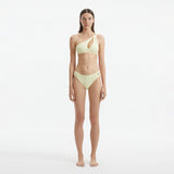 Eyre Yellow One Shoulder Mid Coverage Textured Bikini Set | Moeva | | Each week unveils new pieces—luxury swimwear, fluid resort silhouettes, and elevated summer-to-evening essentials designed to carry you from coastal escapes to city nights.