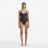 Hartley Silver Scoop Neck Metallic Knitted Swimsuit | Moeva | Swimsuit | Each week unveils new pieces—luxury swimwear, fluid resort silhouettes, and elevated summer-to-evening essentials designed to carry you from coastal escapes to city nights.
