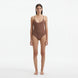 Hartley Brown Scoop Neck Metallic Knitted Swimsuit | Moeva | Swimsuit | Each week unveils new pieces—luxury swimwear, fluid resort silhouettes, and elevated summer-to-evening essentials designed to carry you from coastal escapes to city nights.