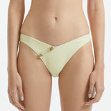 Aeron Yellow Mid Coverage Bikini Bottom