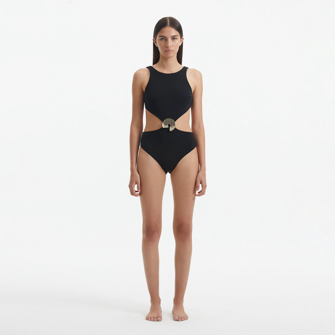 Honora Black High Neck Swimsuit | Moeva | Swimsuit | Each week unveils new pieces—luxury swimwear, fluid resort silhouettes, and elevated summer-to-evening essentials designed to carry you from coastal escapes to city nights.