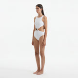 Honora White High Neck Swimsuit