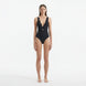 Naida Black V Neck Textured Swimsuit | Moeva | Swimsuit | Each week unveils new pieces—luxury swimwear, fluid resort silhouettes, and elevated summer-to-evening essentials designed to carry you from coastal escapes to city nights.