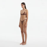 North Brown Triangle Mid Coverage Knitted Bikini Set | Moeva | Bikini Sets | Each week unveils new pieces—luxury swimwear, fluid resort silhouettes, and elevated summer-to-evening essentials designed to carry you from coastal escapes to city nights.