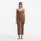 Lulusar Brown Metallic Knitted Maxi Dress | Moeva | Beachwear Dresses | Each week unveils new pieces—luxury swimwear, fluid resort silhouettes, and elevated summer-to-evening essentials designed to carry you from coastal escapes to city nights.