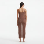 Lulusar Brown Metallic Knitted Maxi Dress | Moeva | Beachwear Dresses | Each week unveils new pieces—luxury swimwear, fluid resort silhouettes, and elevated summer-to-evening essentials designed to carry you from coastal escapes to city nights.