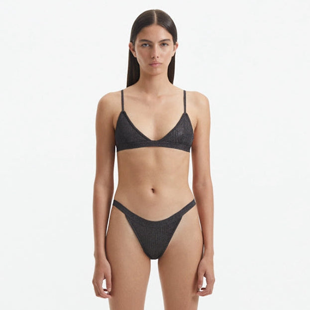 North Silver Triangle Mid Coverage Knitted Bikini Set | Moeva | Bikini Set | Each week unveils new pieces—luxury swimwear, fluid resort silhouettes, and elevated summer-to-evening essentials designed to carry you from coastal escapes to city nights.