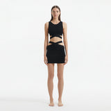 Garda Top & Jazero Skirt Black Knitted Cut-Out Set