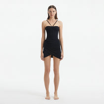 Osaka Black Corset Mini Dress with Wrap Skirt | Moeva | Dress | Each week unveils new pieces—luxury swimwear, fluid resort silhouettes, and elevated summer-to-evening essentials designed to carry you from coastal escapes to city nights.
