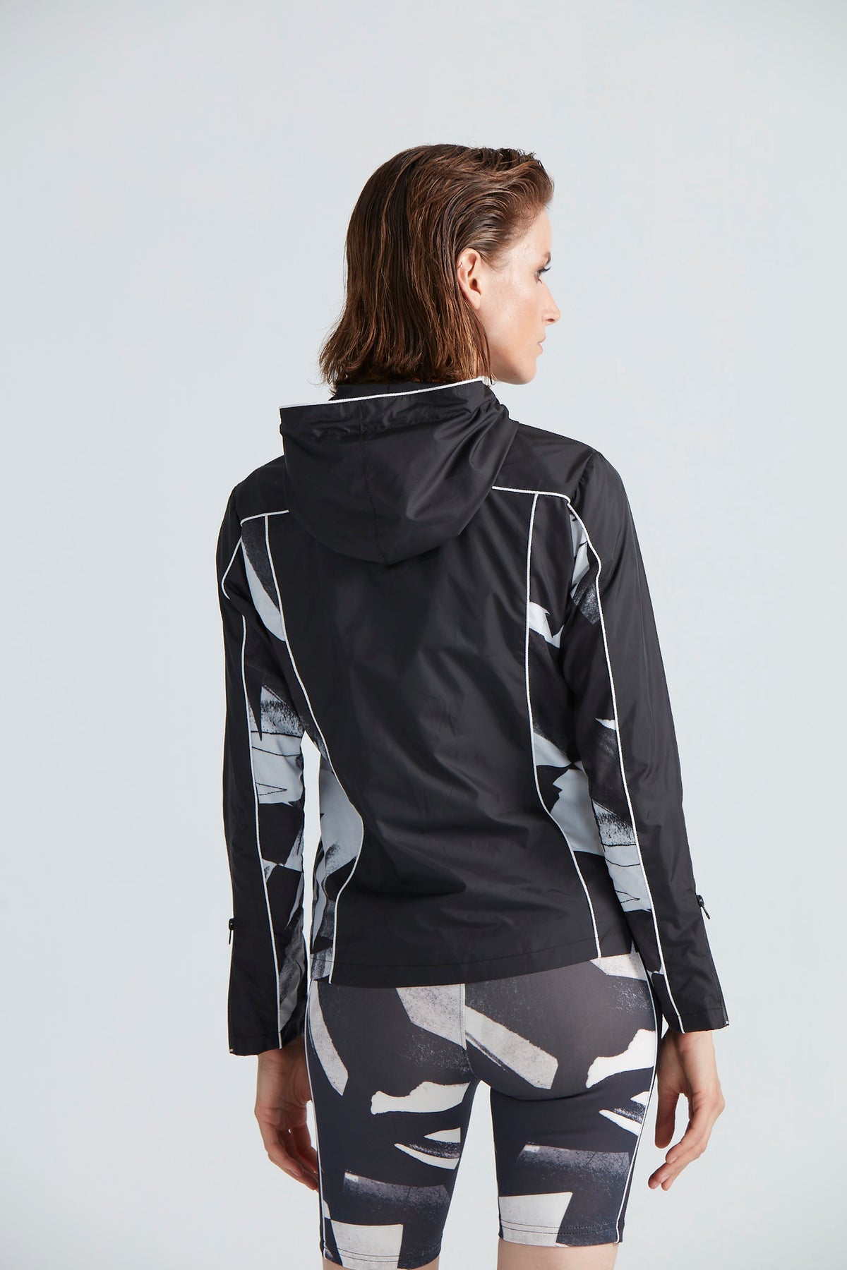 Morgan Abstract Print/Black Jacket