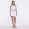 Nebula White Fringe Detail Halter Knit Top | Moeva | RTW Bustiers | Each week unveils new pieces—luxury swimwear, fluid resort silhouettes, and elevated summer-to-evening essentials designed to carry you from coastal escapes to city nights.