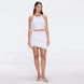 Nebula White Fringe Detail Halter Knit Top | Moeva | RTW Bustiers | Each week unveils new pieces—luxury swimwear, fluid resort silhouettes, and elevated summer-to-evening essentials designed to carry you from coastal escapes to city nights.
