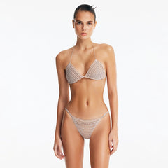 Nash Silver Mid Coverage Bikini Bottom | Moeva | Bikini Bottom | Each week unveils new pieces—luxury swimwear, fluid resort silhouettes, and elevated summer-to-evening essentials designed to carry you from coastal escapes to city nights.