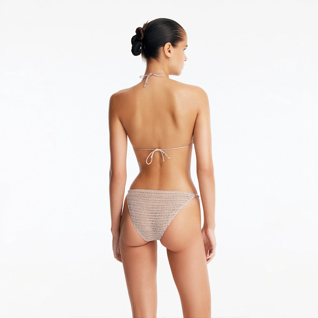 Nash Silver Triangle Mid Coverage Bikini Set | Moeva | Bikini Set | Each week unveils new pieces—luxury swimwear, fluid resort silhouettes, and elevated summer-to-evening essentials designed to carry you from coastal escapes to city nights.