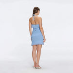 Nebula And Arlo Fringe Asymmetric Blue Knit Set | Moeva | | Each week unveils new pieces—luxury swimwear, fluid resort silhouettes, and elevated summer-to-evening essentials designed to carry you from coastal escapes to city nights.