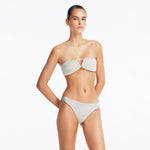 Nixie Silver Mid Coverage Bikini Bottom | Moeva | Bikini Bottom | Each week unveils new pieces—luxury swimwear, fluid resort silhouettes, and elevated summer-to-evening essentials designed to carry you from coastal escapes to city nights.