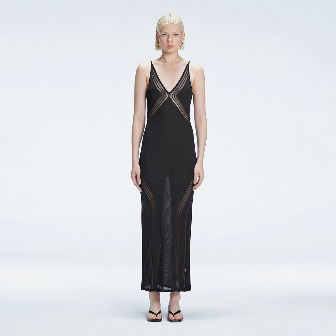 Odessa Black V Neck Knit Maxi Dress | Moeva | | Each week unveils new pieces—luxury swimwear, fluid resort silhouettes, and elevated summer-to-evening essentials designed to carry you from coastal escapes to city nights.