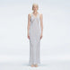 Odessa Silver V Neck Knit Maxi Dress | Moeva | Dress | Each week unveils new pieces—luxury swimwear, fluid resort silhouettes, and elevated summer-to-evening essentials designed to carry you from coastal escapes to city nights.
