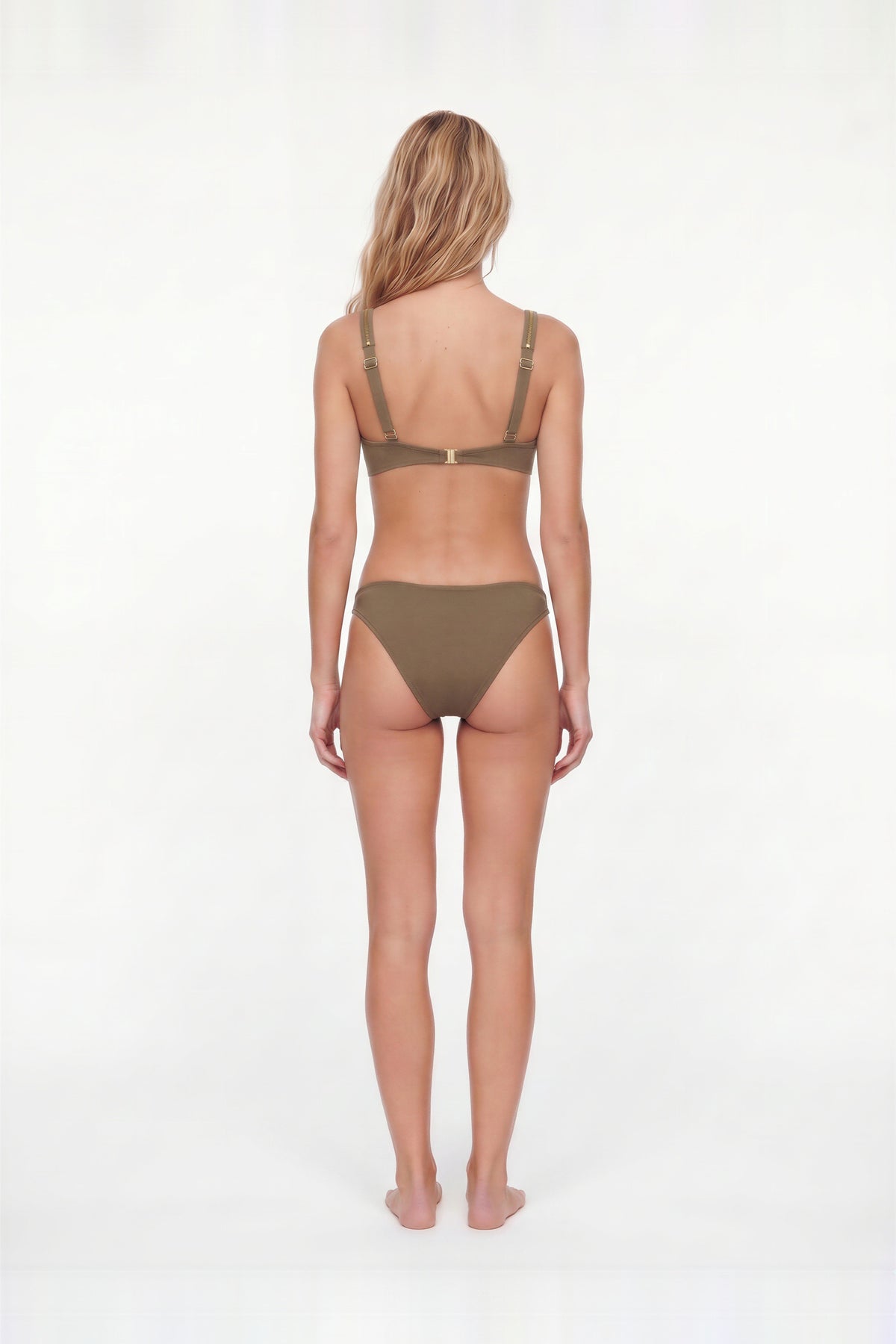 Oriessa Nude U Neck Plunge Bikini Top