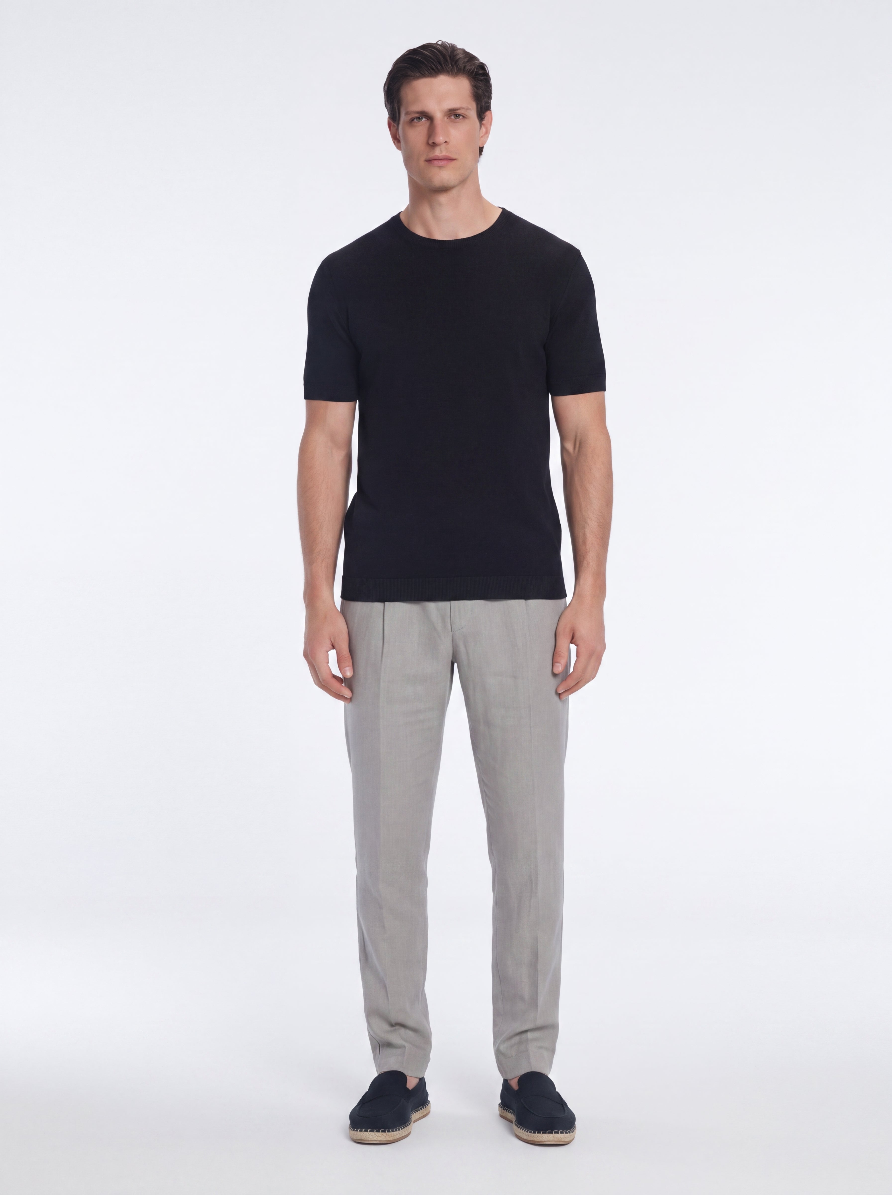 Oscar Black Round Neck T-Shirt