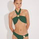 Piera Green Halter Mid Coverage Bikini Set | Moeva | Bikini Set | Each week unveils new pieces—luxury swimwear, fluid resort silhouettes, and elevated summer-to-evening essentials designed to carry you from coastal escapes to city nights.