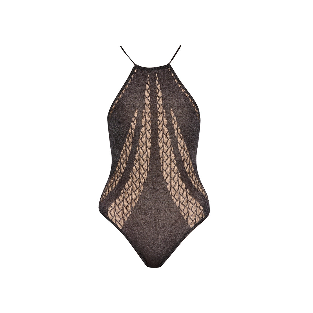 Provence Halter Neck Knitted Black Swimsuit | Moeva | Swimsuit | Each week unveils new pieces—luxury swimwear, fluid resort silhouettes, and elevated summer-to-evening essentials designed to carry you from coastal escapes to city nights.